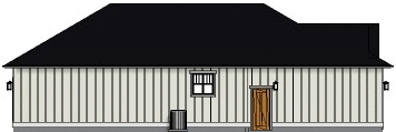 Rear Elevation for House Plan #203100