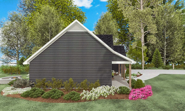 Left Elevation for House Plan #874381