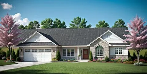 Full Rendering for House Plan #359381
