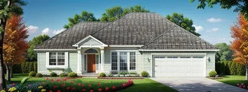 Full Rendering for House Plan #353351