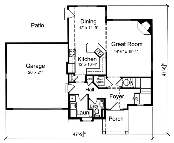 Main Floor Plan for House Plan #534861