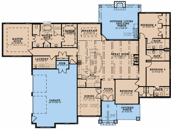 Main Floor Plan for House Plan #317672