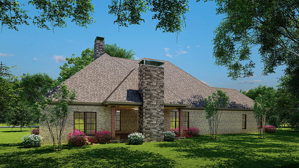 Rear Elevation for House Plan #317672
