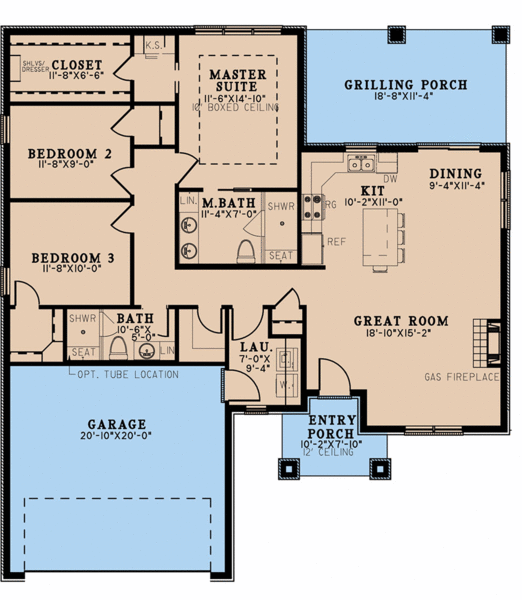 Main Floor Plan for House Plan #311941