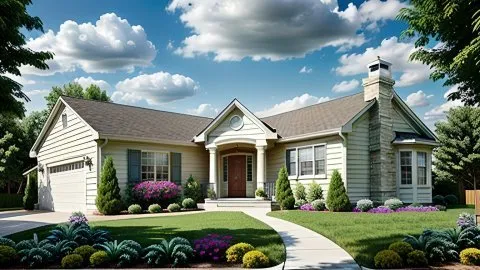 Full Rendering for House Plan #356701