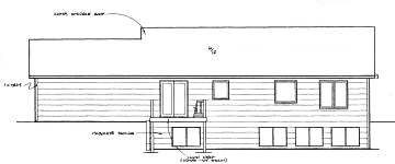 Rear Elevation for House Plan #352711