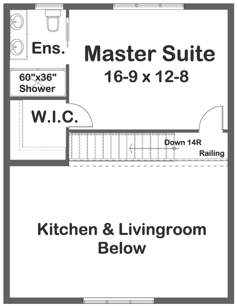 Second Floor Plan for House Plan #203145