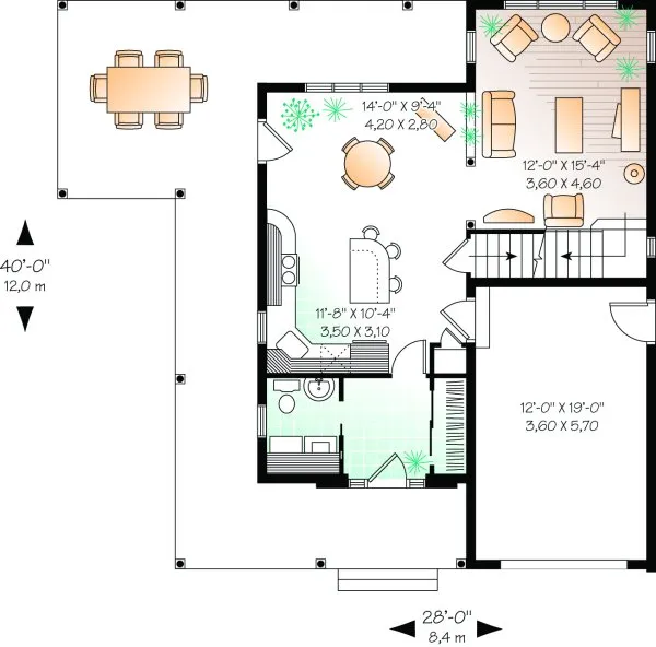 Main Floor Plan for House Plan #142093