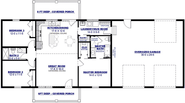 Main Floor Plan for House Plan #432131
