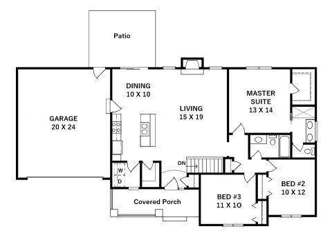 Main Floor Plan for House Plan #353231