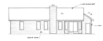 Rear Elevation for House Plan #358331