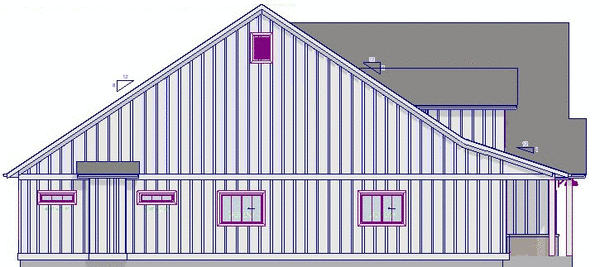 Left Elevation for House Plan #203062