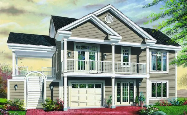 Full Rendering for House Plan #145093