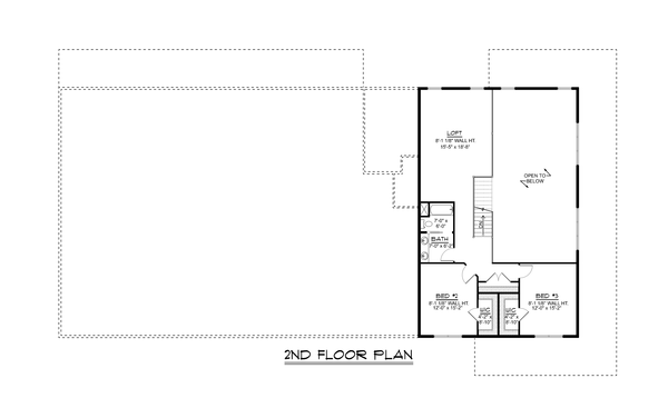 Second Floor Plan for House Plan #753403