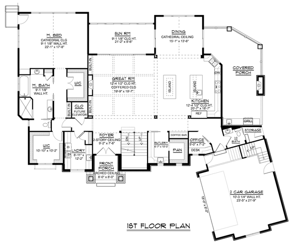 Main Floor Plan for House Plan #754134