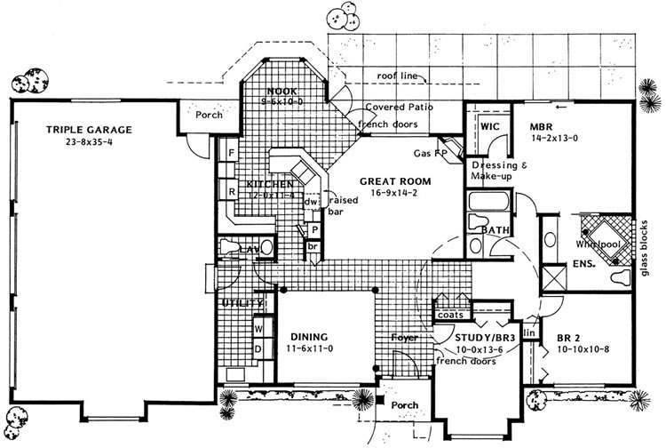 Main Floor Plan for House Plan #201170