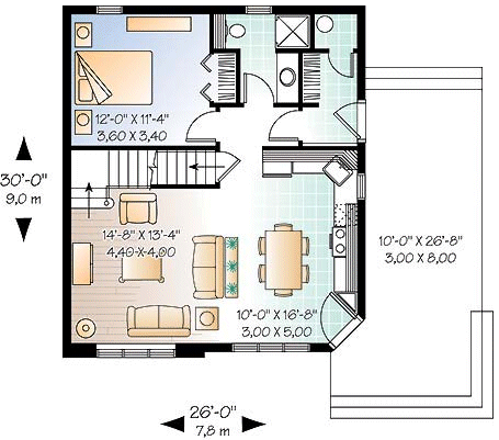 Main Floor Plan for House Plan #149194