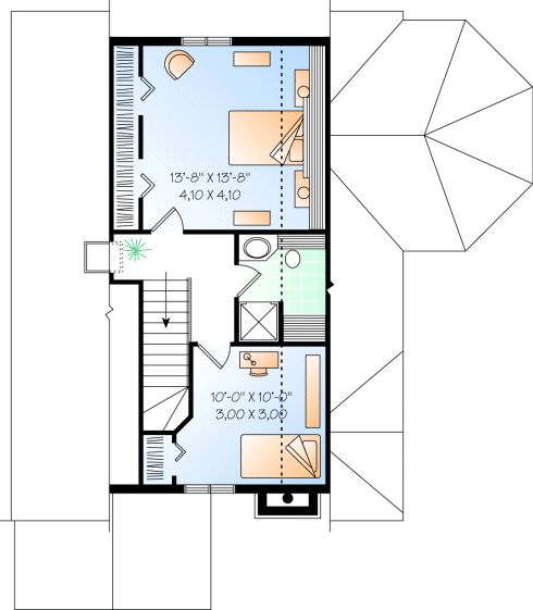 Second Floor Plan for House Plan #146093