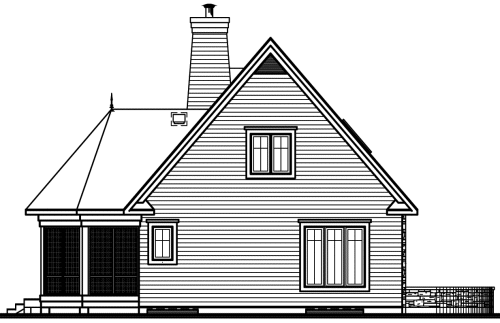 Rear Elevation for House Plan #146093