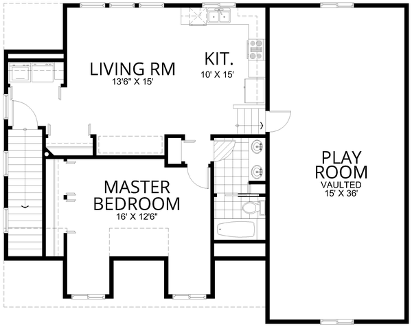 Second Floor Plan for House Plan #809633
