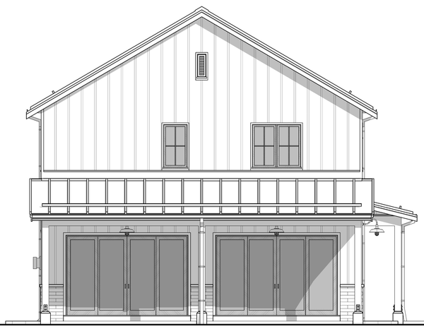 Left Elevation for House Plan #590432