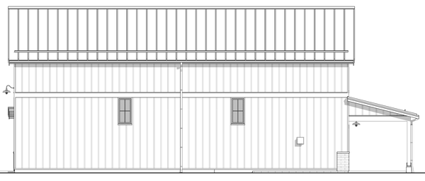 Rear Elevation for House Plan #590432