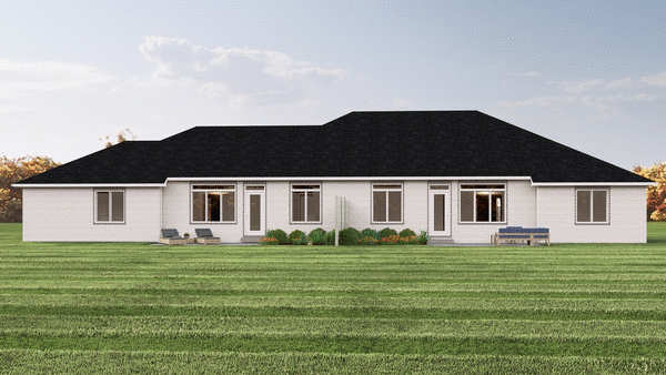 Rear Elevation for House Plan #752913