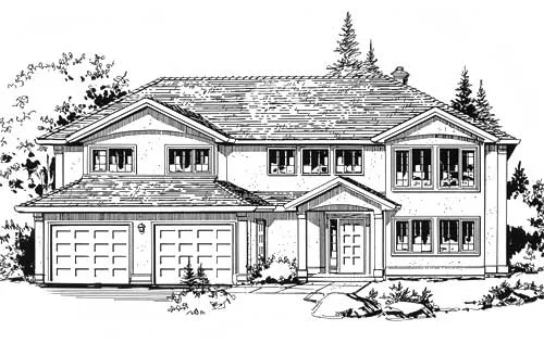 Full Rendering for House Plan #131309