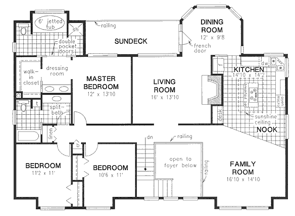 Main Floor Plan for House Plan #131309