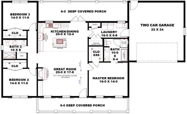Main Floor Plan for House Plan #437161