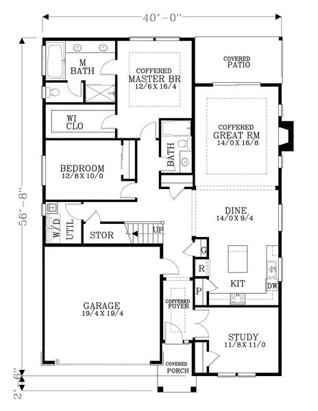 Main Floor Plan for House Plan #853832