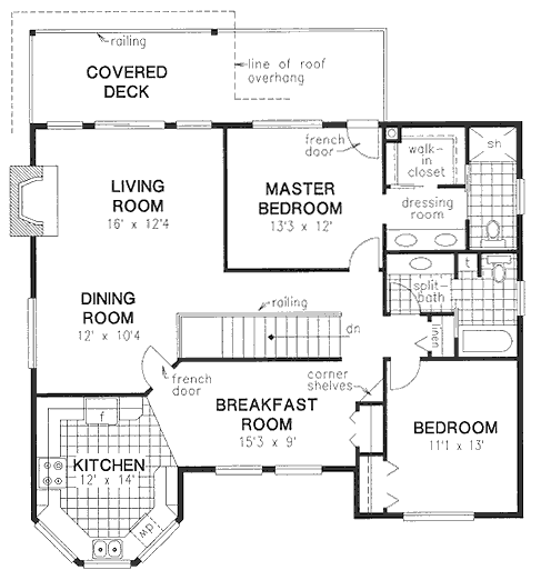 Main Floor Plan for House Plan #133309