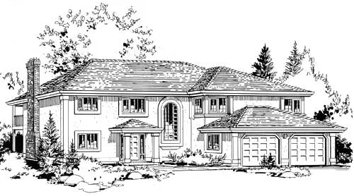 Full Rendering for House Plan #134309