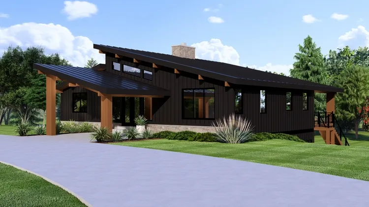 Full Rendering for House Plan #758604