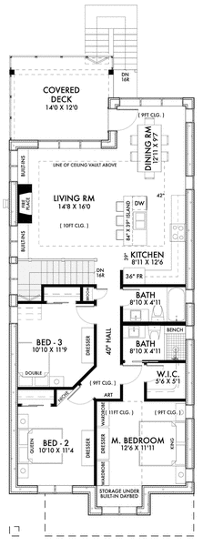 Second Floor Plan for House Plan #593422