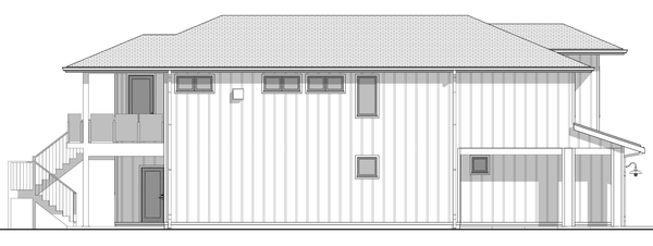 Left Elevation for House Plan #593422