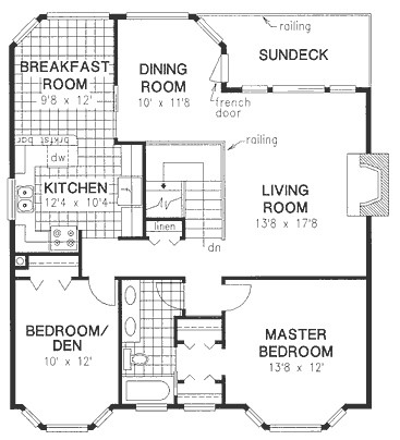 Main Floor Plan for House Plan #135309