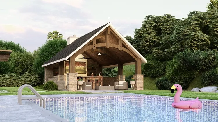 Full Rendering for House Plan #756180