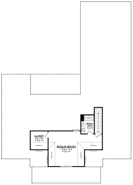 Attic Plan for House Plan #305852
