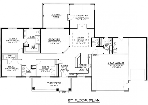 Main Floor Plan for House Plan #753332