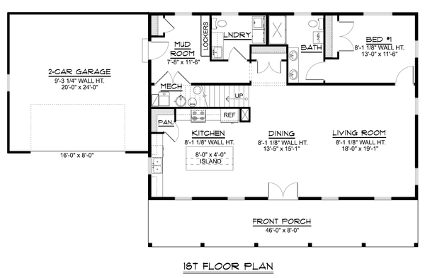 Main Floor Plan for House Plan #752932