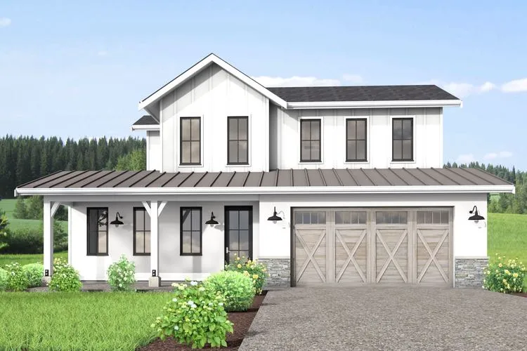 Full Rendering for House Plan #596222