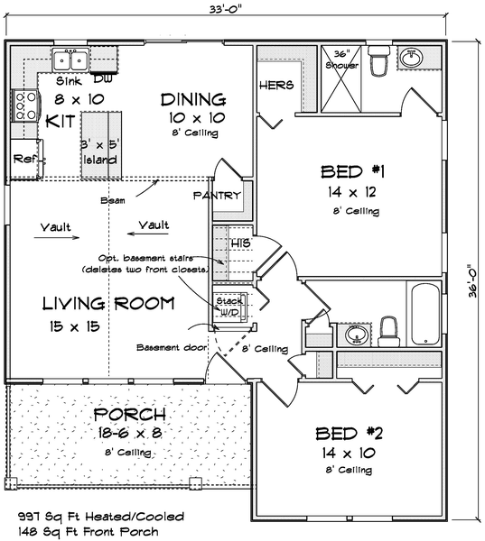 Main Floor Plan for House Plan #247990