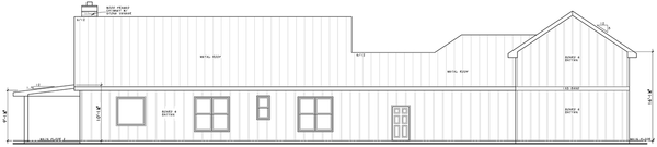 Rear Elevation for House Plan #154202
