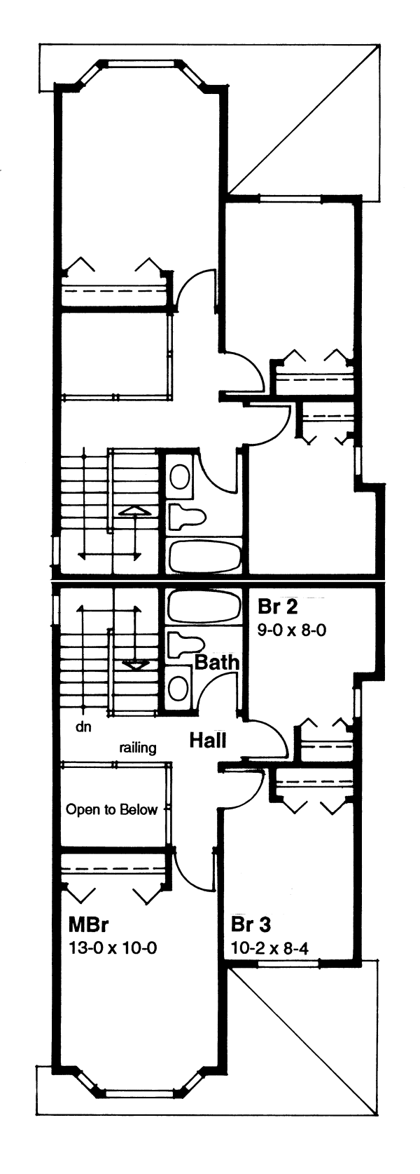 Second Floor Plan for House Plan #201406