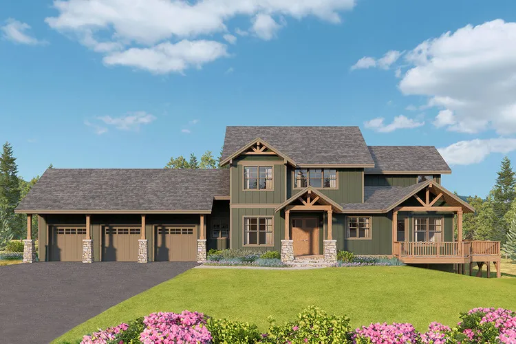 Full Rendering for House Plan #341303