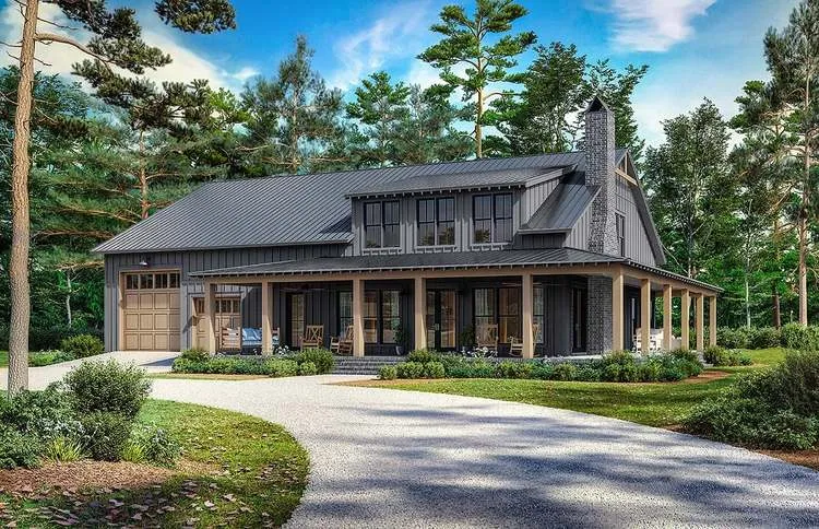 Full Rendering for House Plan #302872