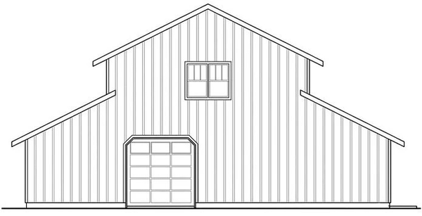 Rear Elevation for House Plan #342962