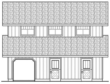 Right Elevation for House Plan #342962