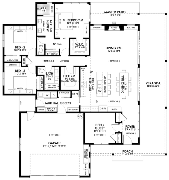 Main Floor Plan for House Plan #593491